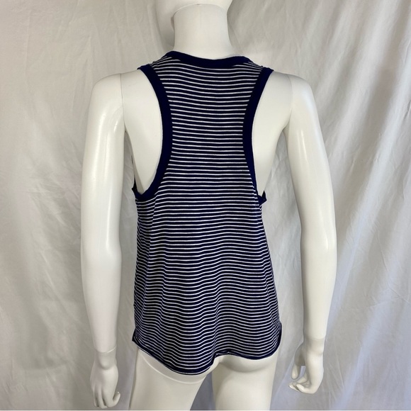 American Eagle aerie Real Soft Navy Blue & White Striped Tank - Picture 3 of 7